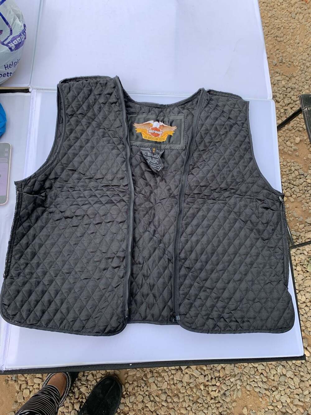 Harley-Davidson Quilted Zip-In Vest Liner Size S Black Genuine Leather